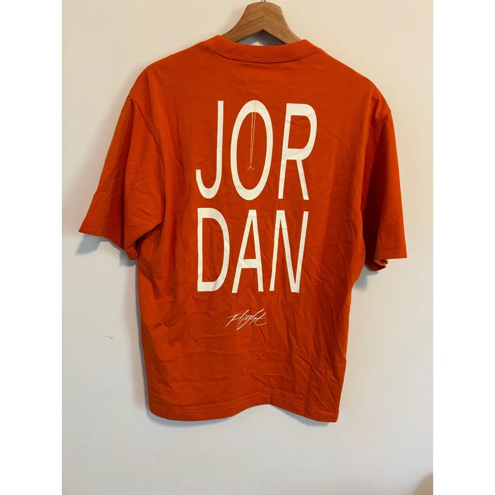 Jordan Artist Series Flight Graphic T-Shirt Mens Small Orange Barber